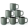 MartBig 14oz Ceramic Coffee Mugs – Set of 6, Reactive Glaze