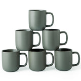 MartBig 14oz Ceramic Coffee Mugs – Set of 6, Reactive Glaze