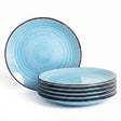 MartBig Ceramic Dinner Plates – Set of 6, 10.5 Inch, Blue