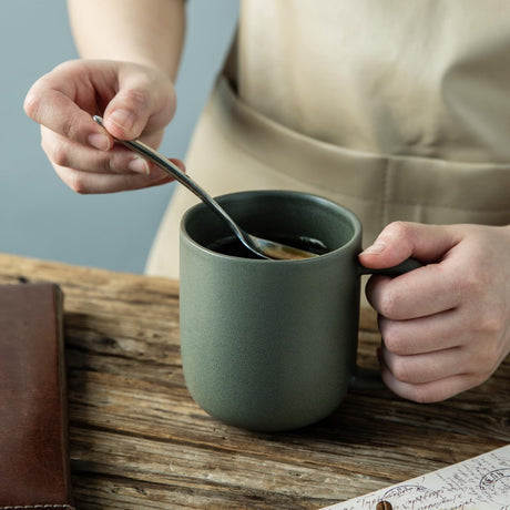 MartBig 14oz Ceramic Coffee Mugs – Set of 6, Reactive Glaze
