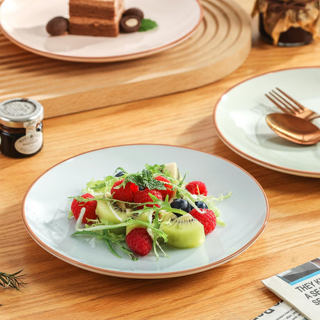 MartBig Colorful Ceramic Dessert Plates – Set of 6, 8 Inch, Assorted Colors