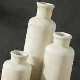MartBig Ceramic Vases Set of 3 – Whitewashed Neutral, Farmhouse Decor
