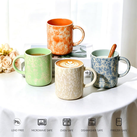 MartBig 17oz Ceramic Coffee Mugs – Set of 4
