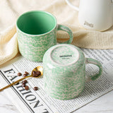 MartBig 12oz Ceramic Coffee Mugs – Set of 4, Green