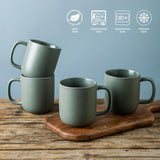 MartBig 14oz Ceramic Coffee Mugs – Set of 6, Reactive Glaze