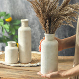 MartBig Ceramic Vases Set of 3 – Whitewashed Neutral, Farmhouse Decor