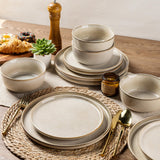 MartBig Stoneware Dinnerware Set – Reactive Glaze, Service for 8